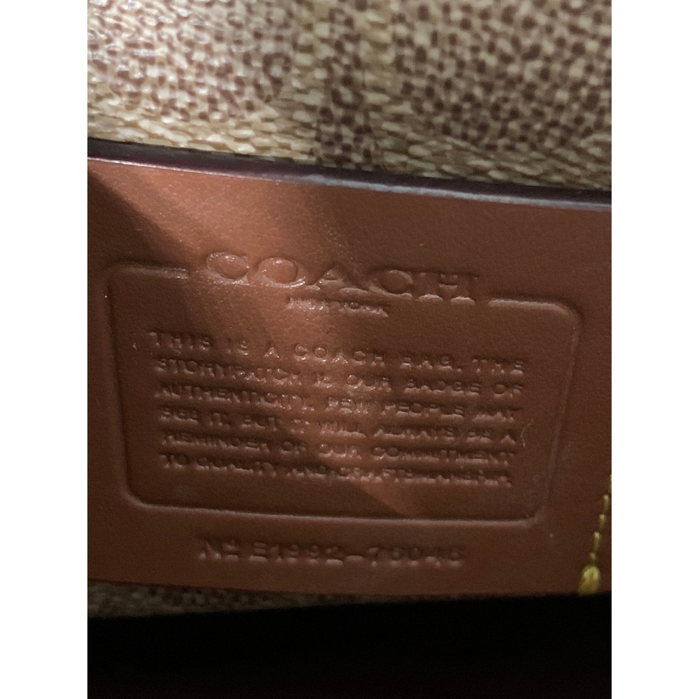 Coach Dreamer Shoulder Bag Chalk White Leather Signature Canvas Gold Chain#866 - Picture 4 of 16